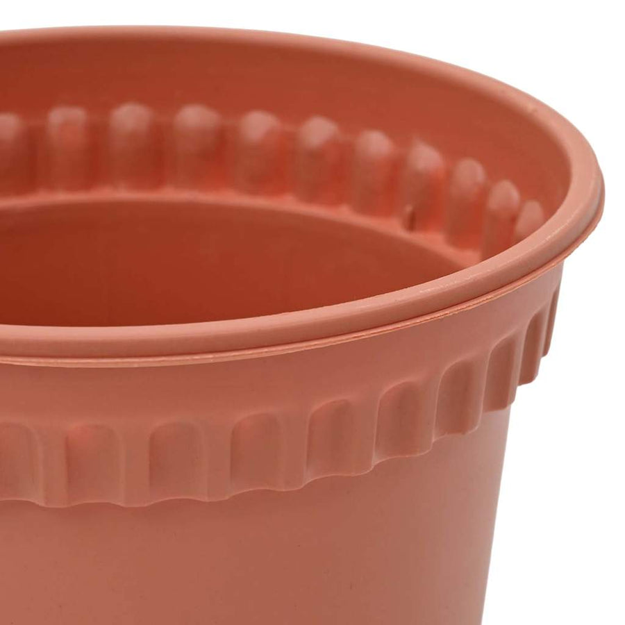 Ronde Bloempot 6 pcs Baksteenrood Ø 12,5 x 10 cm Kunststof