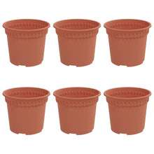 Ronde Bloempot 6 pcs Baksteenrood Ø 12,5 x 10 cm Kunststof