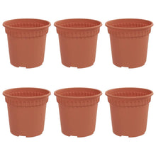 Ronde Bloempot 6 pcs Baksteenrood Ø 15 x 12 cm Kunststof