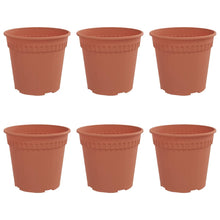 Ronde Bloempot 6 pcs Baksteenrood Ø 17 x 14 cm Kunststof