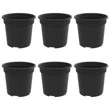 Ronde Bloempot 6 pcs Zwart Ø 15 x 12 cm Kunststof
