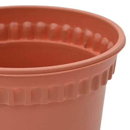 Ronde Bloempot 24 pcs Baksteenrood Ø 12,5 x 10 cm Kunststof