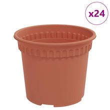 Ronde Bloempot 24 pcs Baksteenrood Ø 12,5 x 10 cm Kunststof