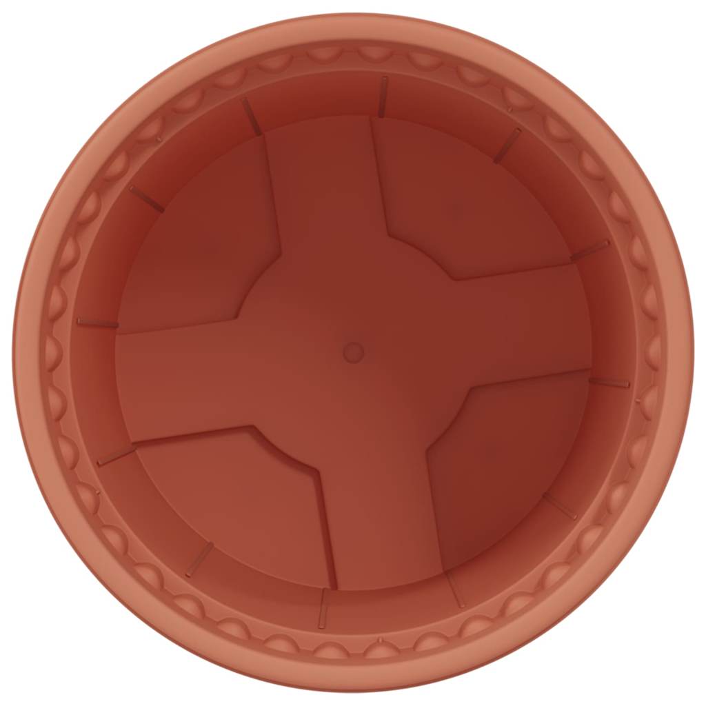 Ronde Bloempot 24 pcs Baksteenrood Ø 12,5 x 10 cm Kunststof