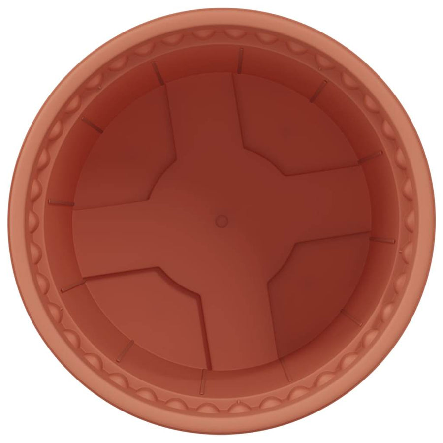 Ronde Bloempot 24 pcs Baksteenrood Ø 12,5 x 10 cm Kunststof