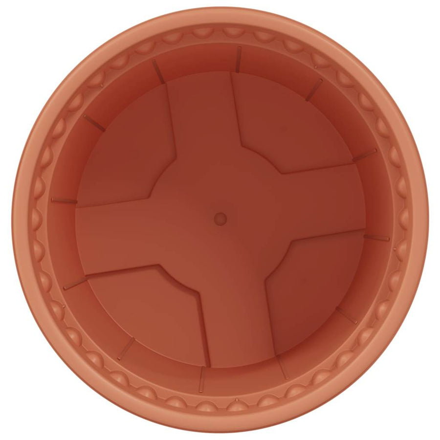 Ronde Bloempot 24 pcs Baksteenrood Ø 15 x 12 cm Kunststof