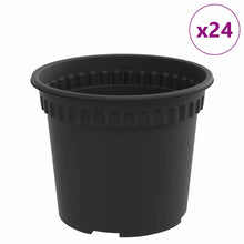 Ronde Bloempot 24 pcs Zwart Ø 12,5 x 10 cm Kunststof