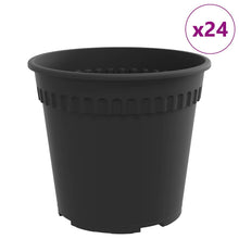 Ronde Bloempot 24 pcs Zwart Ø 17 x 14 cm Kunststof