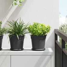 Ronde Bloempot 24 pcs Zwart Ø 19 x 16 cm Kunststof