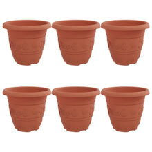 Ronde Bloempot 6 pcs Baksteenrood Ø 26 x 21.5 cm Kunststof