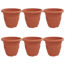 Ronde Bloempot 6 pcs Baksteenrood Ø 26 x 21.5 cm Kunststof