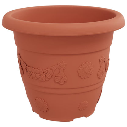 Ronde Bloempot 6 pcs Baksteenrood Ø 26 x 21.5 cm Kunststof