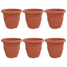 Ronde Bloempot 6 pcs Baksteenrood Ø 26 x 21.5 cm Kunststof