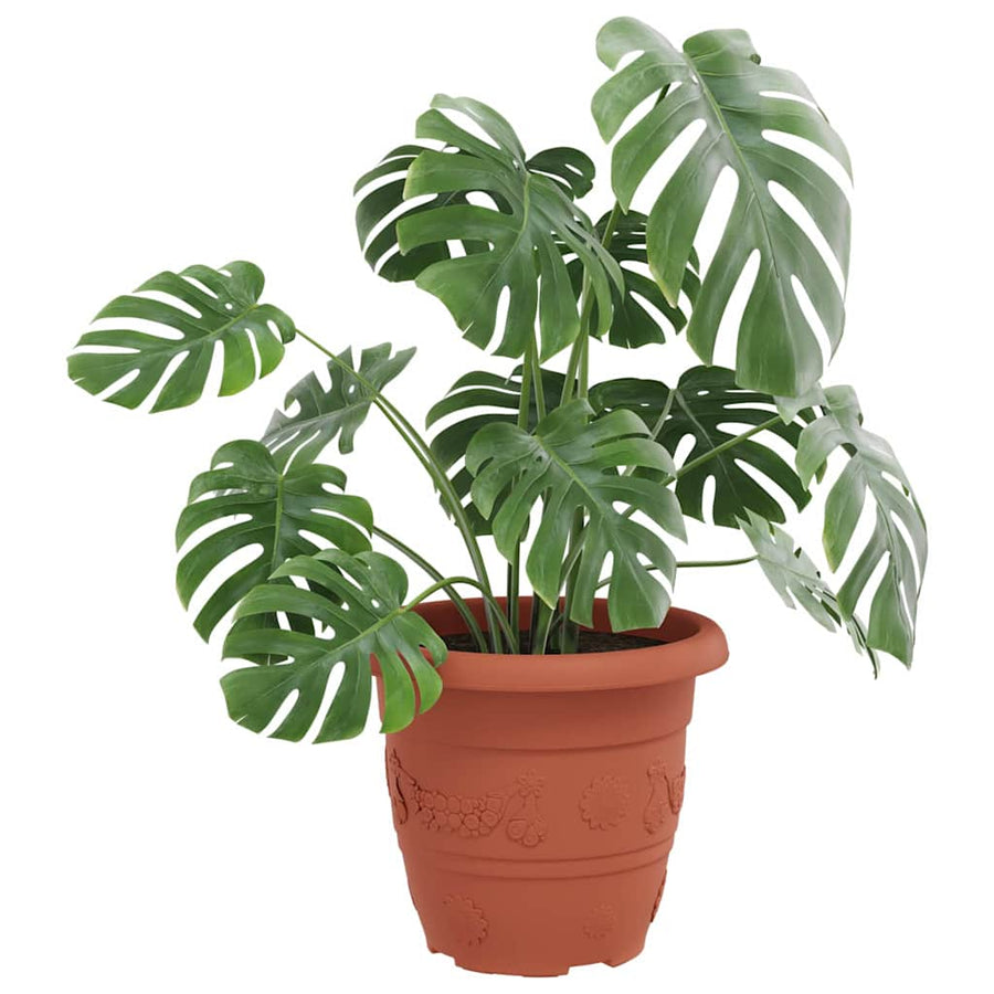 Ronde Bloempot 6 pcs Baksteenrood Ø 26 x 21.5 cm Kunststof