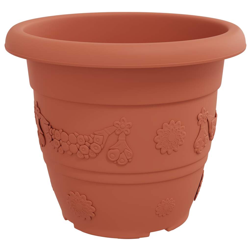 Ronde Bloempot 6 pcs Baksteenrood Ø 26 x 21.5 cm Kunststof