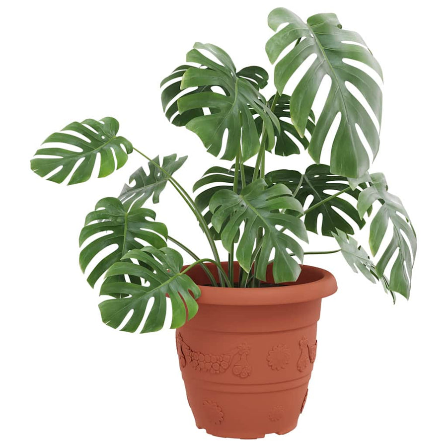 Ronde Bloempot 6 pcs Baksteenrood Ø 26 x 21.5 cm Kunststof