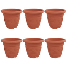 Ronde Bloempot 6 pcs Baksteenrood Ø 26 x 21.5 cm Kunststof