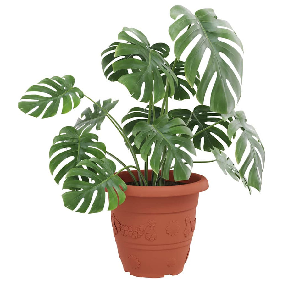 Ronde Bloempot 6 pcs Baksteenrood Ø 26 x 21.5 cm Kunststof