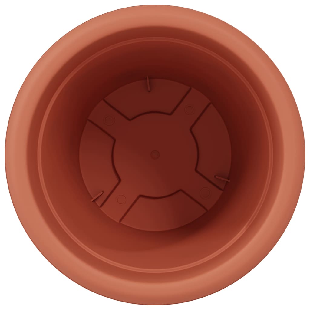 Ronde Bloempot 6 pcs Baksteenrood Ø 26 x 21.5 cm Kunststof