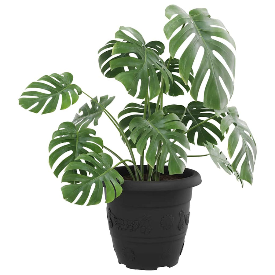 Ronde Bloempot 6 pcs Zwart Ø 26 x 21.5 cm Kunststof