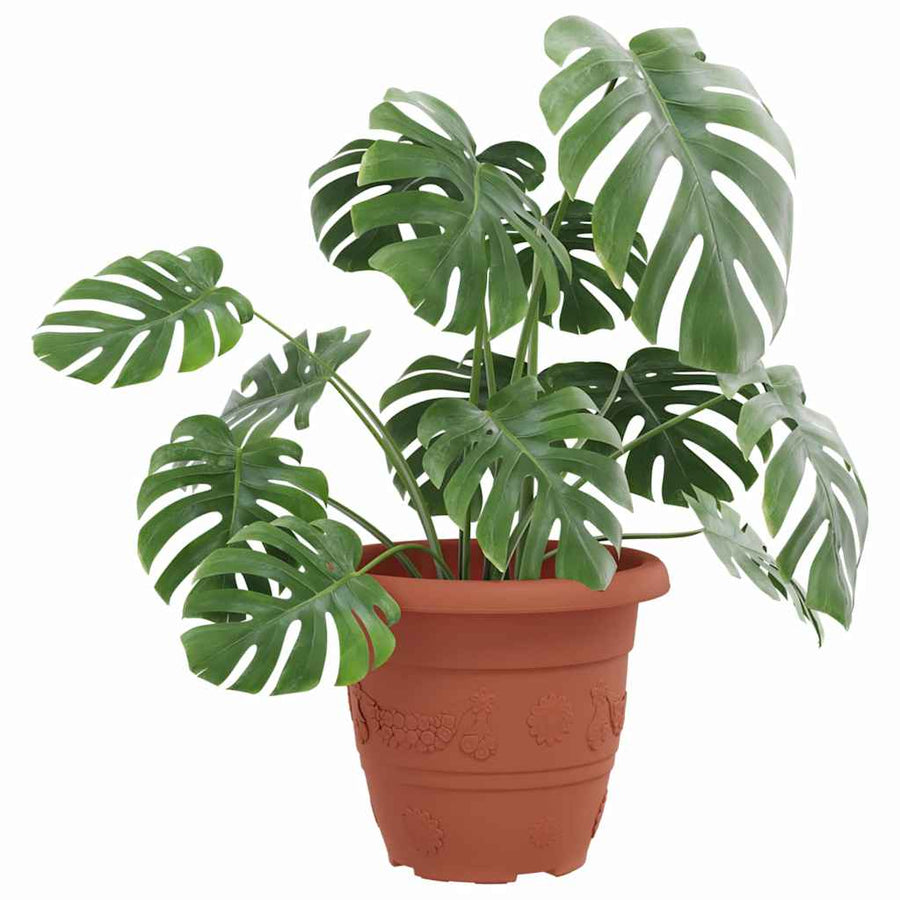 Ronde Bloempot 24 pcs Baksteenrood Ø 26 x 21.5 cm Kunststof
