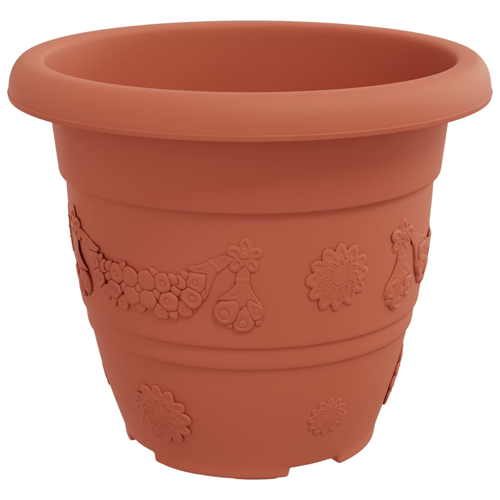 Ronde Bloempot 24 pcs Baksteenrood Ø 26 x 21.5 cm Kunststof