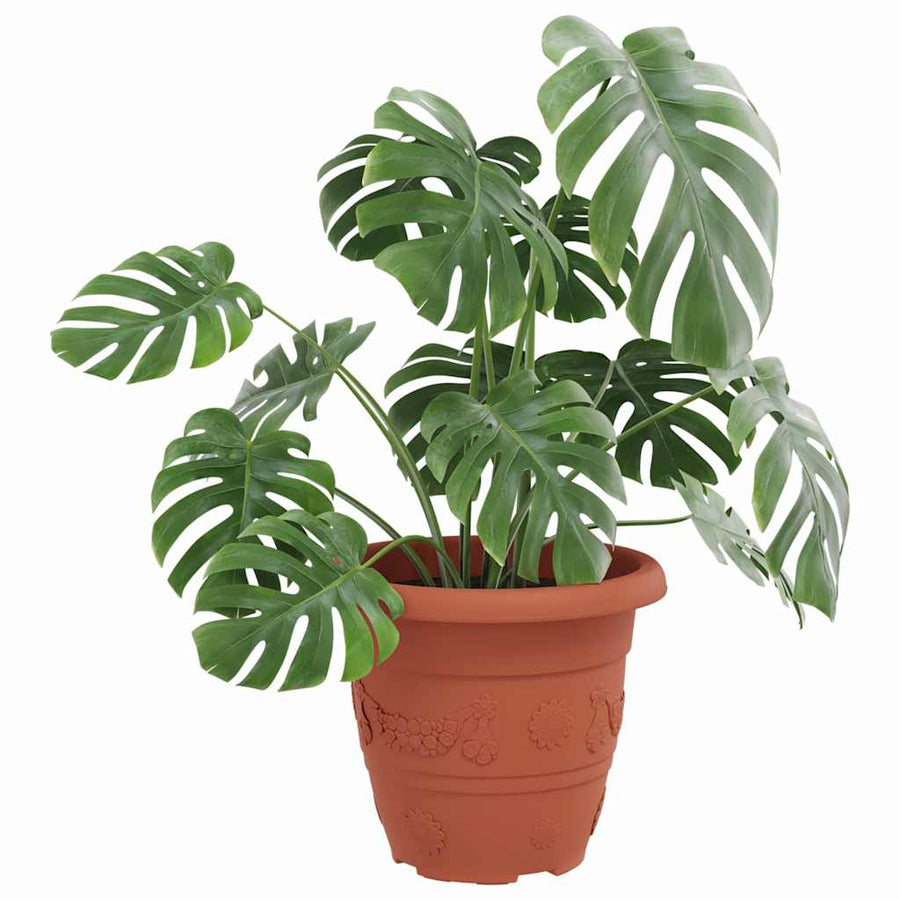 Ronde Bloempot 24 pcs Baksteenrood Ø 26 x 21.5 cm Kunststof