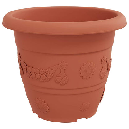 Ronde Bloempot 24 pcs Baksteenrood Ø 26 x 21.5 cm Kunststof