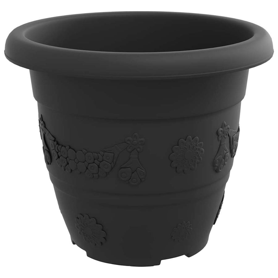 Ronde Bloempot 24 pcs Zwart Ø 26 x 21.5 cm Kunststof