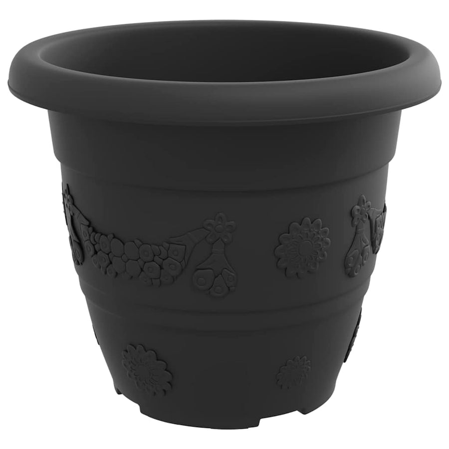 Ronde Bloempot 24 pcs Zwart Ø 26 x 21.5 cm Kunststof