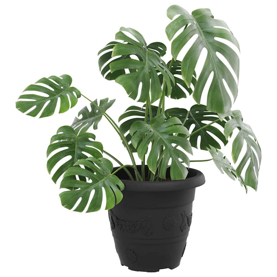 Ronde Bloempot 24 pcs Zwart Ø 26 x 21.5 cm Kunststof