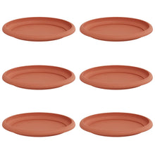 Ronde Bloemenschalen 6 pcs Baksteenrood Ø 14 x 2 cm Kunststof