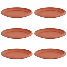 Ronde Bloemenschalen 6 pcs Baksteenrood Ø 14 x 2 cm Kunststof