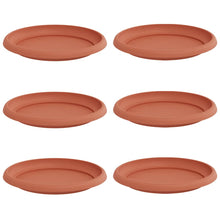 Ronde Bloemenschalen 6 pcs Baksteenrood Ø 14 x 2 cm Kunststof