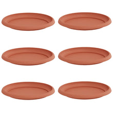 Ronde Bloemenschalen 6 pcs Baksteenrood Ø 14 x 2 cm Kunststof
