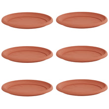 Ronde Bloemenschalen 6 pcs Baksteenrood Ø 14 x 2 cm Kunststof