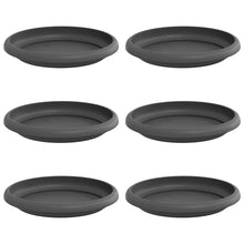 Ronde Bloemenschalen 6 pcs Zwart Ø 14 x 2 cm Kunststof