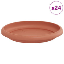 Ronde Bloemenschalen 24 pcs Baksteenrood Ø 14 x 2 cm Kunststof