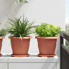 Ronde Bloemenschalen 24 pcs Baksteenrood Ø 14 x 2 cm Kunststof