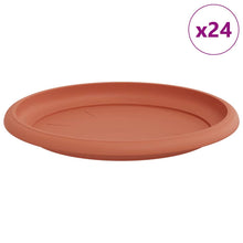 Ronde Bloemenschalen 24 pcs Baksteenrood Ø 14 x 2 cm Kunststof