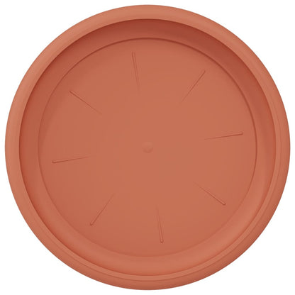 Ronde Bloemenschalen 24 pcs Baksteenrood Ø 14 x 2 cm Kunststof