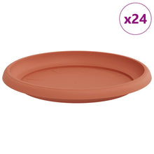 Ronde Bloemenschalen 24 pcs Baksteenrood Ø 14 x 2 cm Kunststof