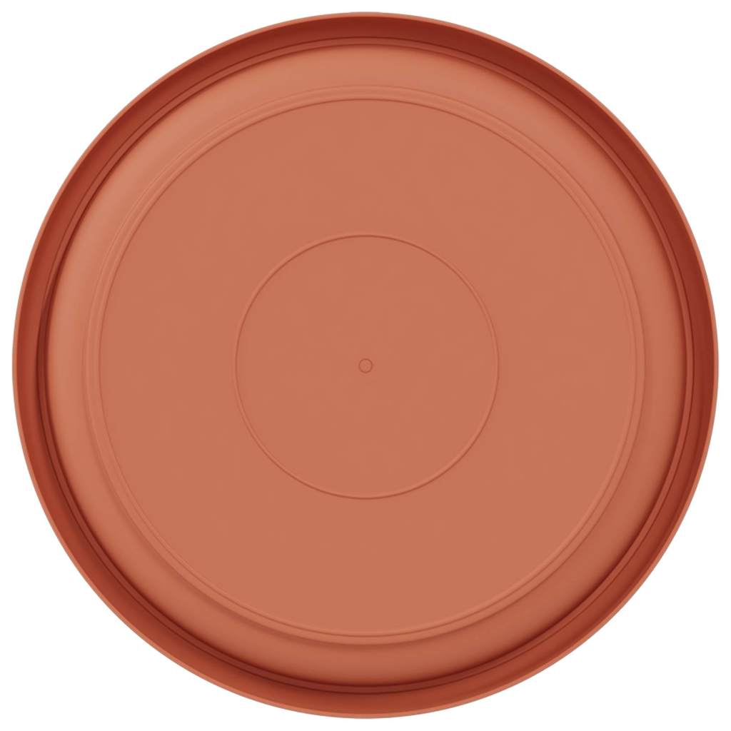 Ronde Bloemenschalen 24 pcs Baksteenrood Ø 14 x 2 cm Kunststof