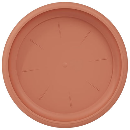 Ronde Bloemenschalen 24 pcs Baksteenrood Ø 14 x 2 cm Kunststof