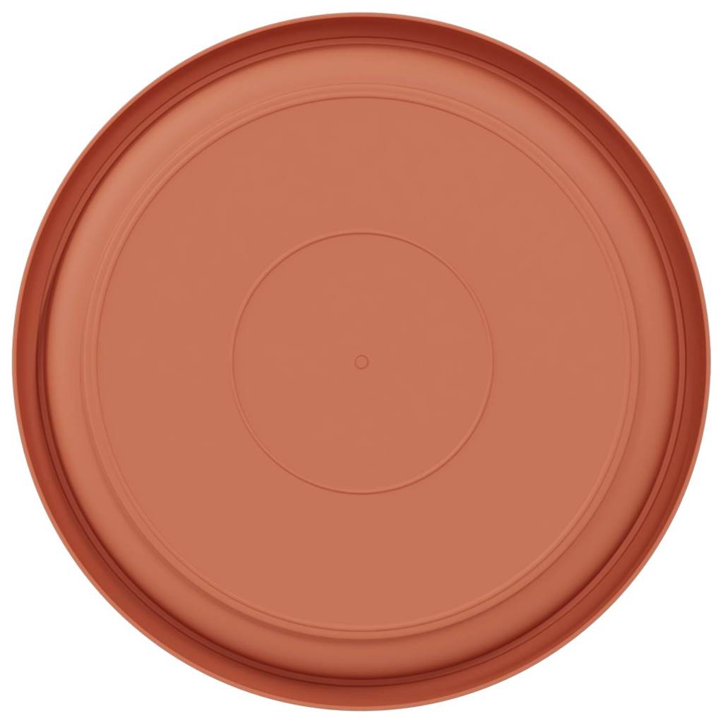 Ronde Bloemenschalen 24 pcs Baksteenrood Ø 14 x 2 cm Kunststof