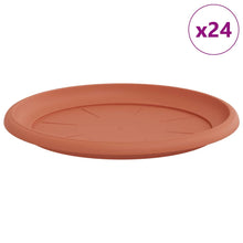 Ronde Bloemenschalen 24 pcs Baksteenrood Ø 14 x 2 cm Kunststof