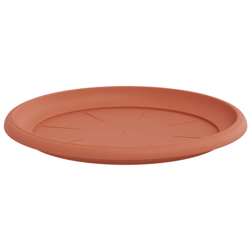 Ronde Bloemenschalen 24 pcs Baksteenrood Ø 14 x 2 cm Kunststof