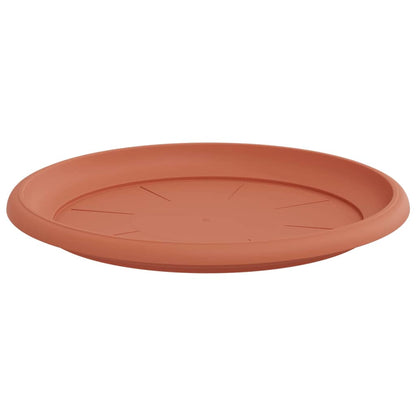 Ronde Bloemenschalen 24 pcs Baksteenrood Ø 14 x 2 cm Kunststof