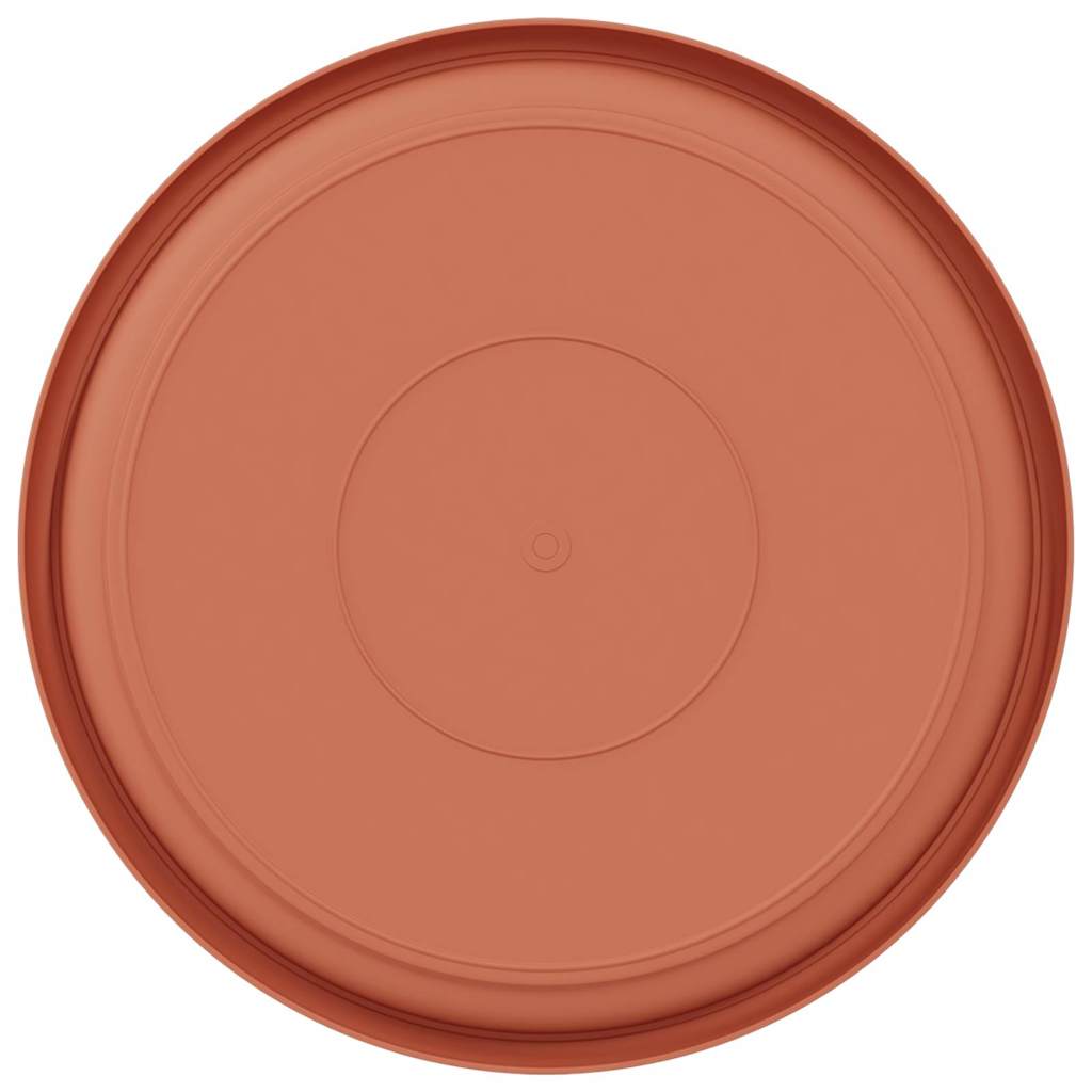 Ronde Bloemenschalen 24 pcs Baksteenrood Ø 14 x 2 cm Kunststof
