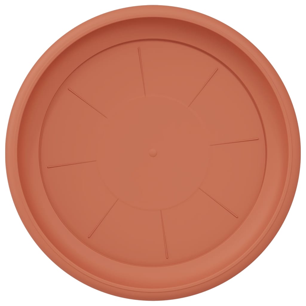 Ronde Bloemenschalen 24 pcs Baksteenrood Ø 14 x 2 cm Kunststof